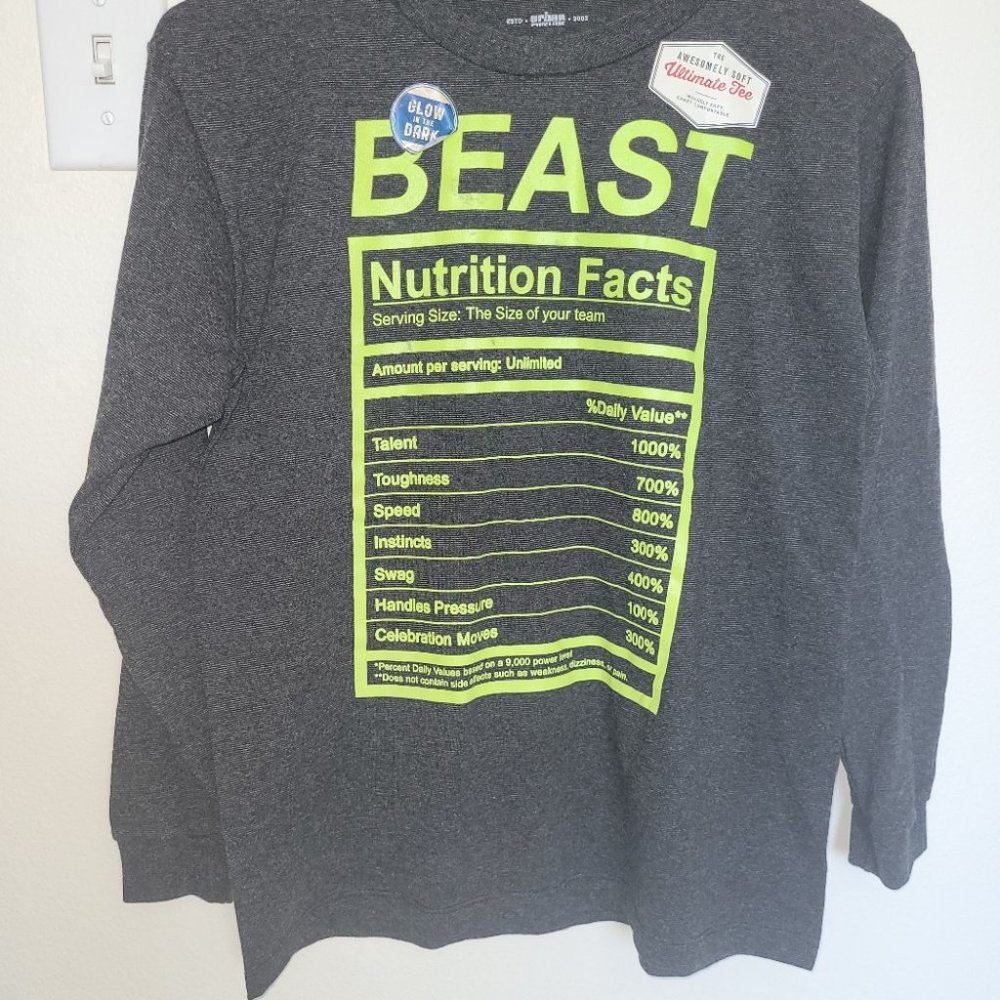 Beast Boys Ultimate Long Sleeve Urban Pipeline T-Shirt Gray Size Medium